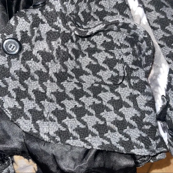 Vintage Classic 1960s Kensie Woman’s Houndstooth Herringbone Plaid Pea Coat - Picture 8 of 8